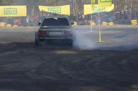Drift car drifting Stockfoto's