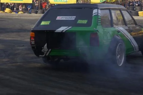 Drift car drifting Stockfoto's