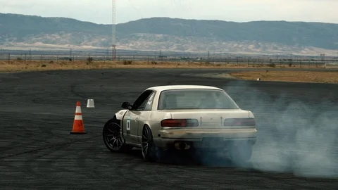 Drift car Stockbeeldmateriaal 128775217