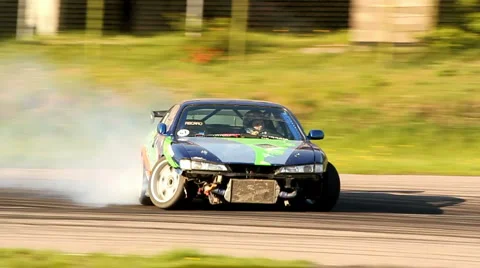 Drift car slow motion Vídeo Stock 5505687