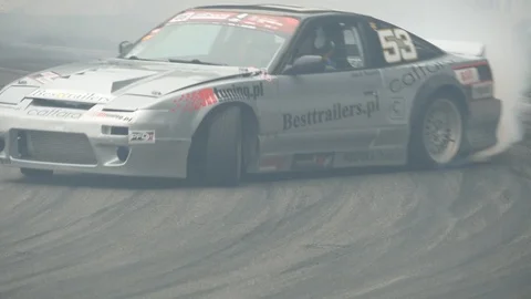 Drift car (slow motion) Stock Footage 101707764