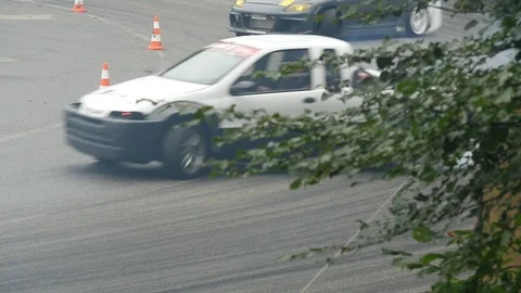 Drift car (slow motion) Stock Footage 101708595