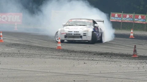 Drift car (slow motion) Stock Footage 101712911