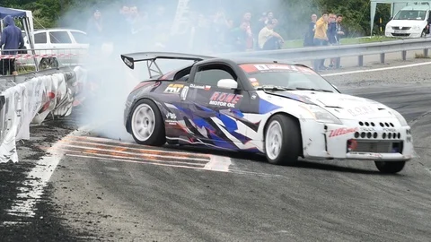 Drift car (slowmotion) Stock Footage 101712900