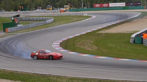 Drift car in smoke 스톡 동영상 102064244