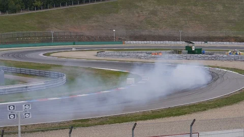 Drift car in smoke Stock Footage 102064964