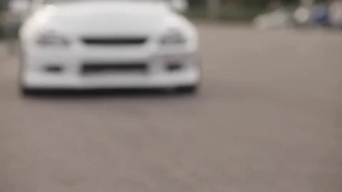 Drift car turn on the head lights (street racing) Stock Footage 83933906
