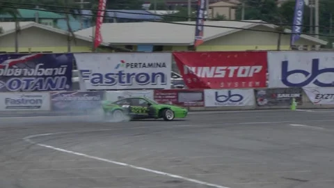 Drift car warm up Video stock 240973110