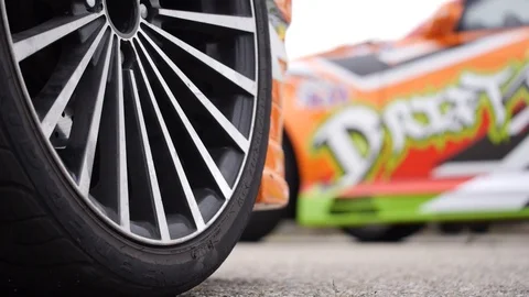 DRIFT car wheel Stock Footage 101547858