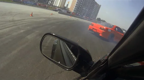 Drift from the driver's POV Stock Footage 66313601