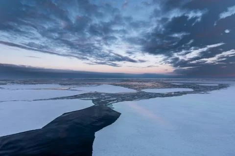 Drift Ice in Abashiri Stock Photos