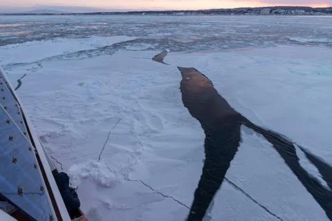 Drift Ice in Abashiri Stock Photos