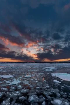 Drift Ice in Abashiri Stock Photos