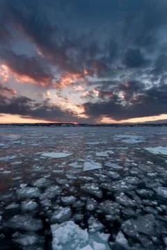 Drift Ice in Abashiri Foto stock