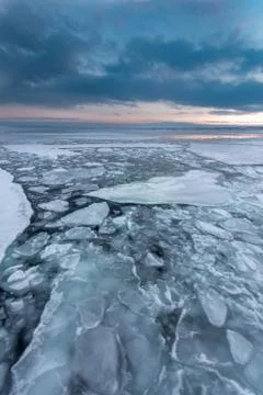 Drift Ice in Abashiri Stock Photos