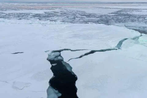 Drift Ice in Abashiri Stock Photos