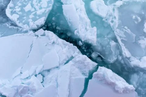 Drift Ice in Abashiri Stock Photos