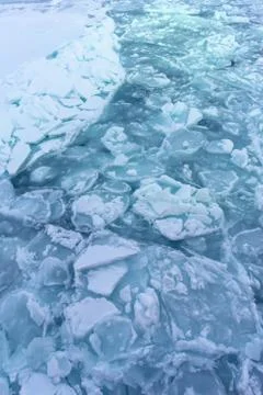 Drift Ice in Abashiri Stock Photos
