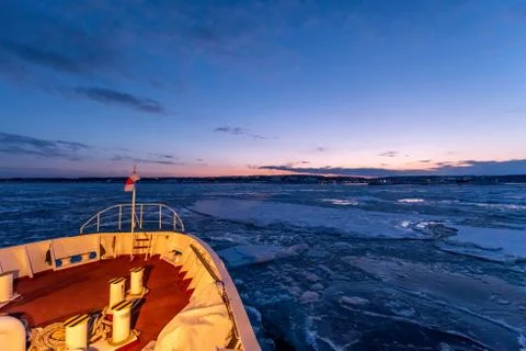 Drift Ice in Abashiri Stock Photos