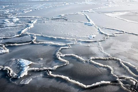 Drift ice background 写真素材