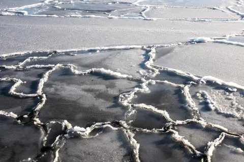 Drift ice, background. Stock Photos