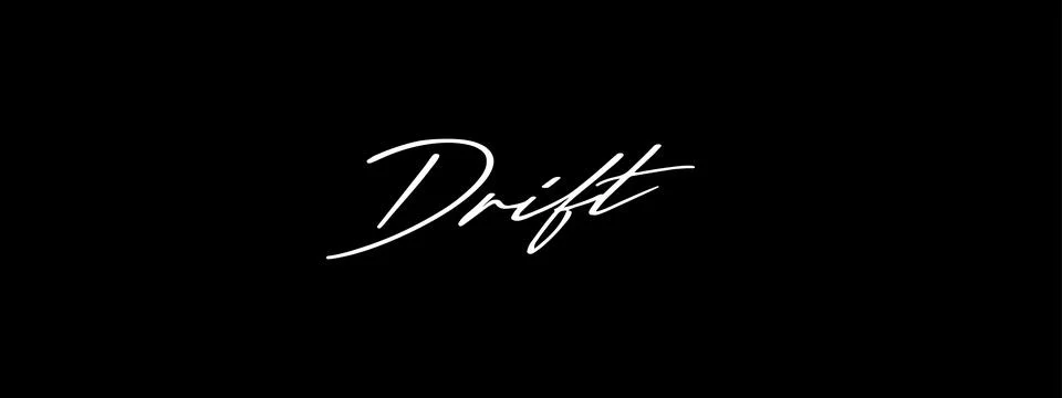 Drift Lettering Vector – Energetic Speed Typography for Racing Logos Illustrazione stock