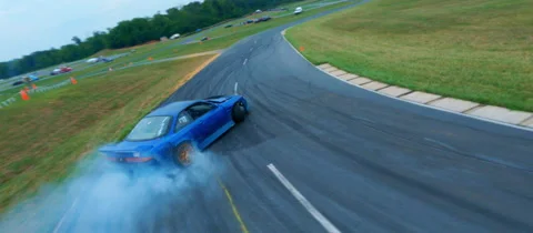 Drift Race Car FPV 4K. Stock Footage 231734490