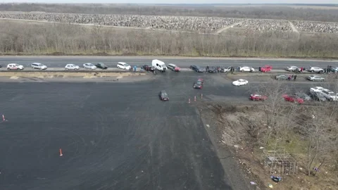 Drift races, drift track, drone videos, beautiful cars, car stunts. Stock Footage 150973177