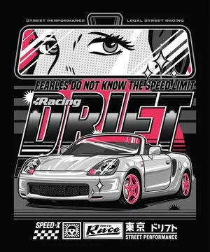 Drift Racing Stock Illustration