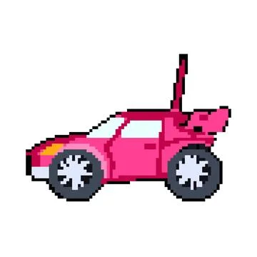 Drift rc car toy pixel art vector illustration Stock Illustration