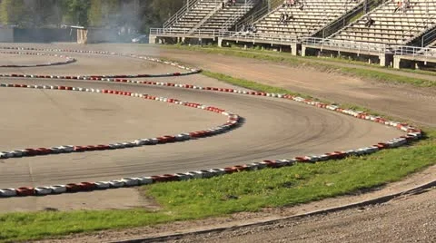 Drift in stadium Stock Footage 12179383