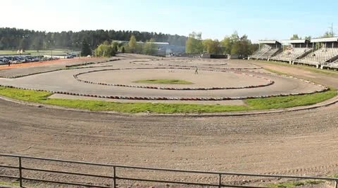 Drift in stadium Stock Footage 12179437