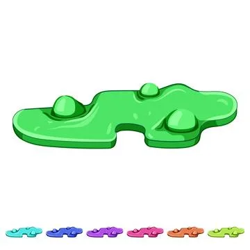 Drift toxic puddle cartoon vector graphic イラスト素材