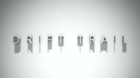 Drift trail 3D title animation with shadows on a white background Stock Footage 297514920