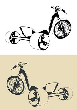 Drift trike Stock Illustration