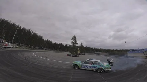 Drift view from the racing drone Stock Footage 90504309