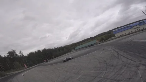 Drift view from the racing drone Stock Footage 90504439
