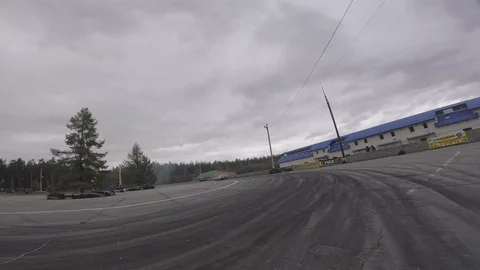 Drift view from the racing drone Stock Footage 90504597