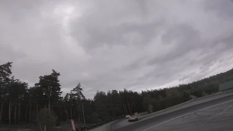 Drift view from the racing drone Stock Footage 90504621