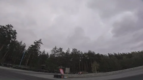 Drift view from the racing drone Stock Footage 90504704