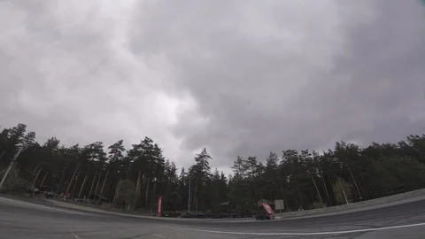 Drift view from the racing drone Stock Footage 90504806