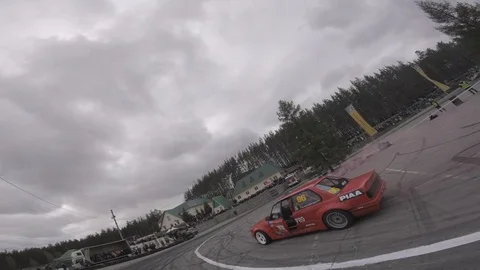 Drift view from the racing drone Stock Footage 90505026