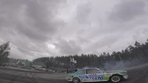 Drift view from the racing drone Stock Footage 90505068