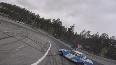 Drift view from the racing drone Video stock 90505298