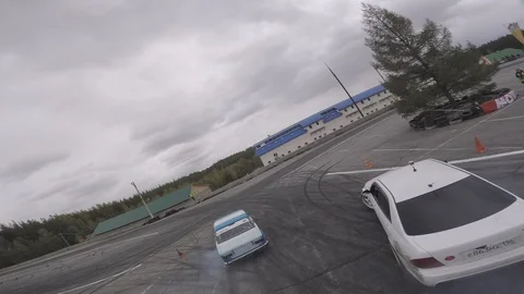 Drift view from the racing drone Stock Footage 90505372