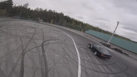 Drift view from the racing drone Stock Footage 90505410
