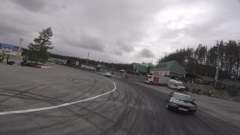 Drift view from the racing drone Video stock 90505504