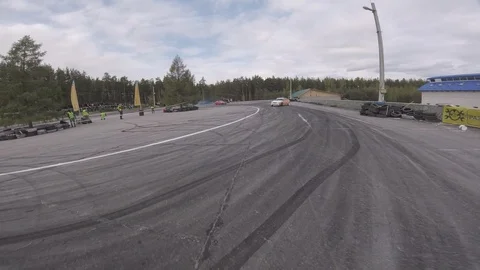 Drift view from the racing drone Stock Footage 90505670