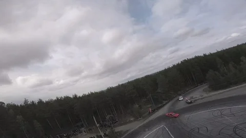 Drift view from the racing drone Stock Footage 90505828