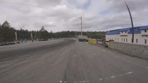 Drift view from the racing drone Stock Footage 90506010